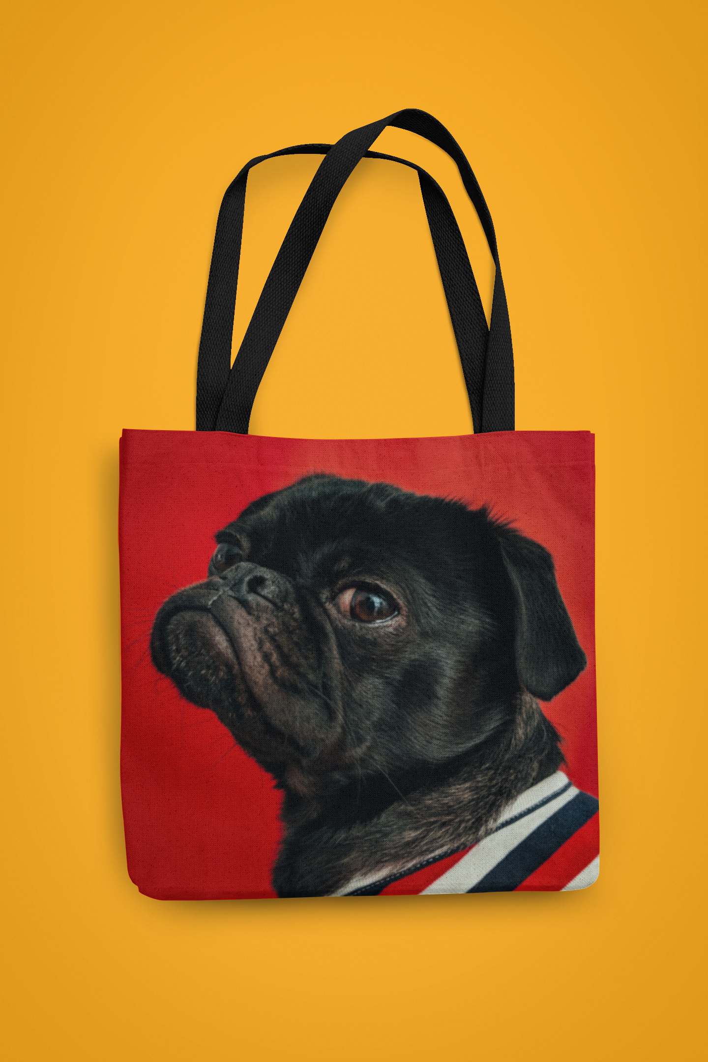 Pug in Red Tote Bag Tote Bag