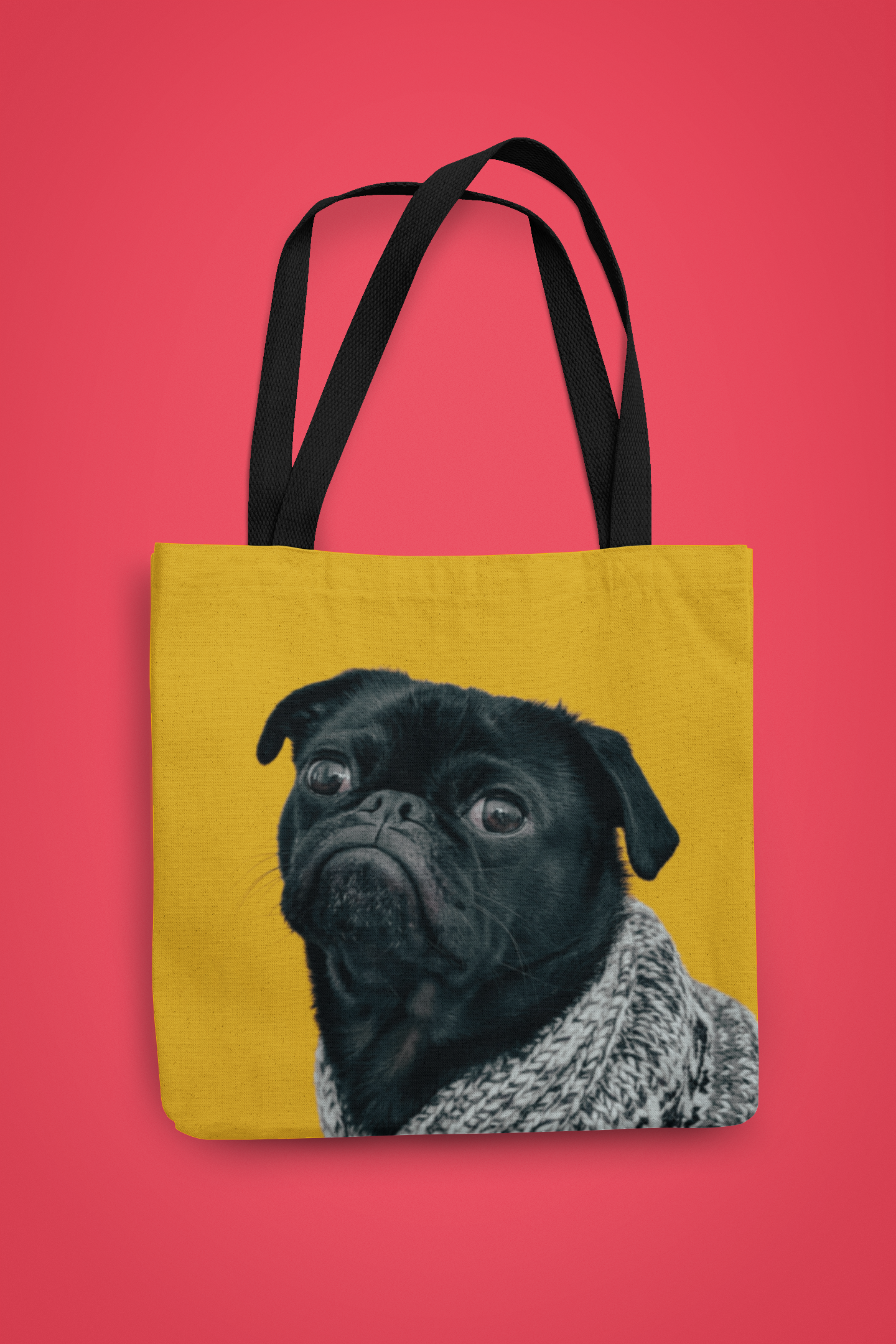 Pug in Cashmere Tote Bag