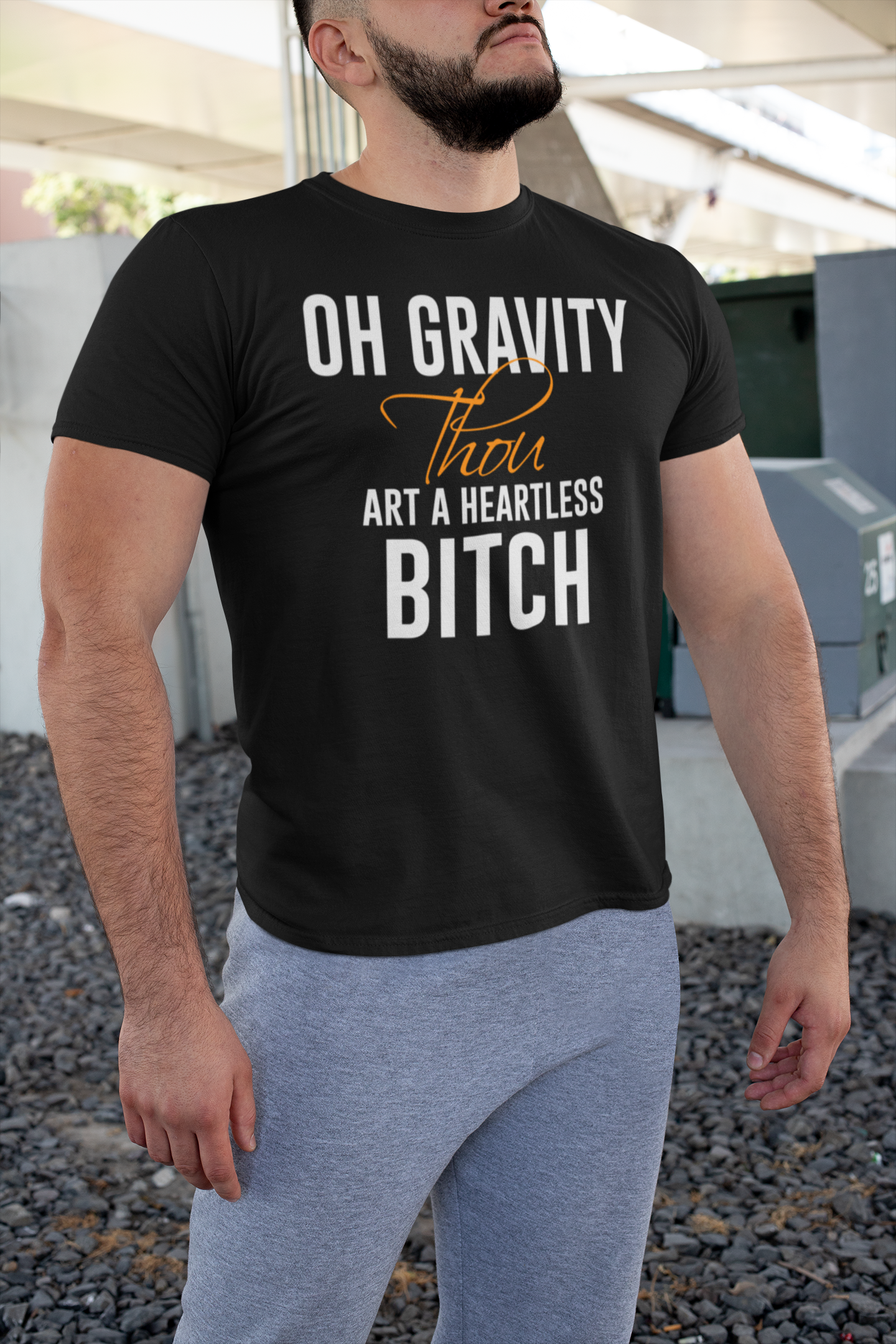 Oh Gravity Thou Art a Heartless Bitch Short-Sleeve Unisex T-Shirt