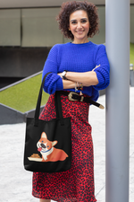 Load image into Gallery viewer, Corgi at Lunch Tote Bag
